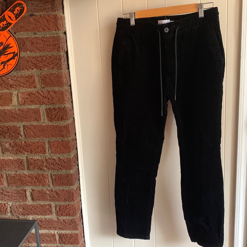 Topman black corduroy pants